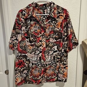 Elementz Woman's Multicolor Patterned Shirt Size 2x